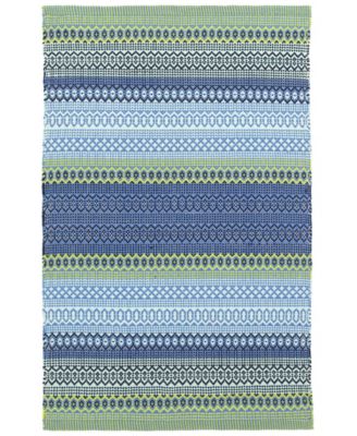 Dash and Albert Rugs by Annie Selke - Fiesta Stripe Indoor/Outdoor DA662 2'6''x8' Runner Area Rug