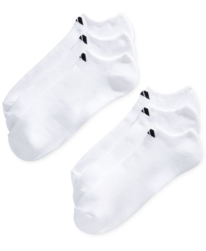adidas No-Show Athletic Extended Size Socks, 6 Pack & Reviews - Underwear & Socks Men - Macy's