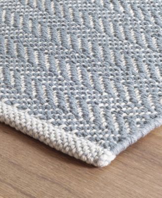 Dash And Albert Rugs By Annie Dash Albert Rugs By Annie Selke Herringbone Cotton Rda360 Rug Collection In Blue
