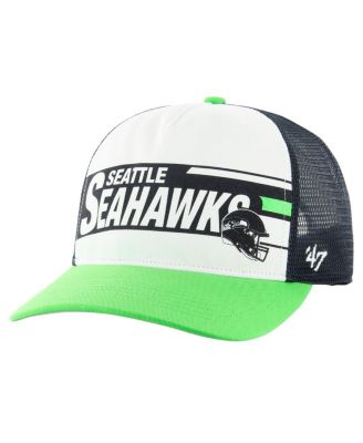 Big Boys and Girls White/Neon Green Seattle Seahawks Trucker Adjustable Hat