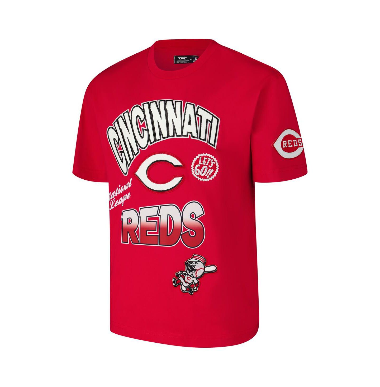 Мужская футболка Pro Standard Red Cincinnati Reds Turn It Up Dropped Shoulder — фото 2