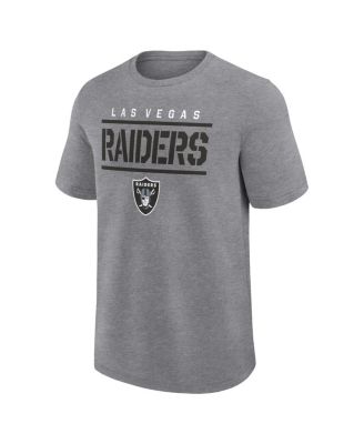 Men's Heather Gray Las Vegas Raiders Big Tall Top Notch T-Shirt
