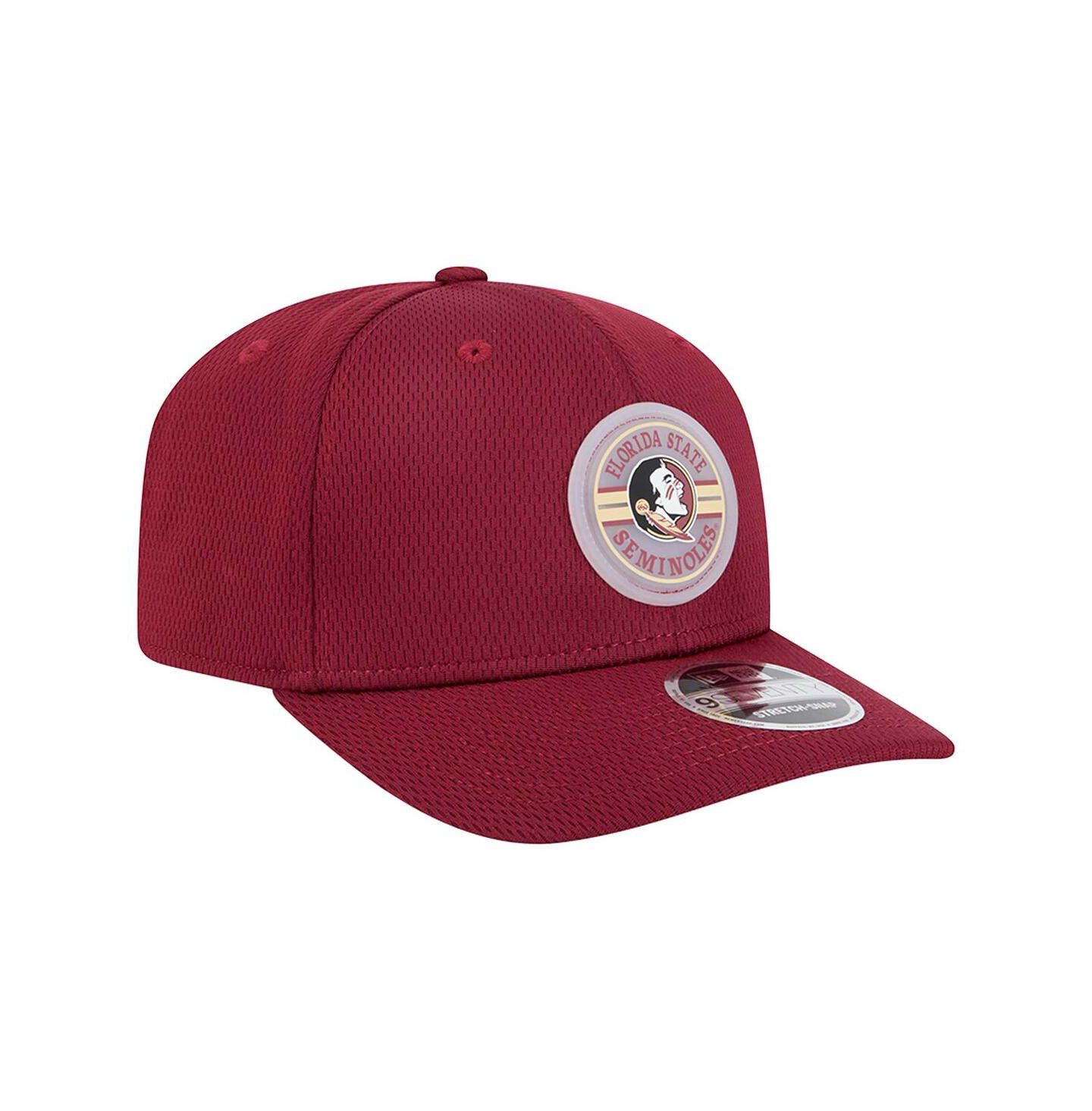 Мужская кепка New Era Garnet Florida State Seminoles Patched 9SEVENTY Stretch-Snap Adjustable Hat — фото 3