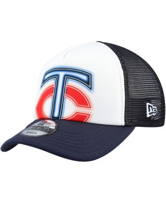New Era - Toddler White/Navy Minnesota Twins Painted A-Frame 9FORTY Trucker Adjustable Hat