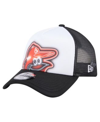New Era - Toddler White/Black Baltimore Orioles Painted A-Frame 9FORTY Trucker Adjustable Hat