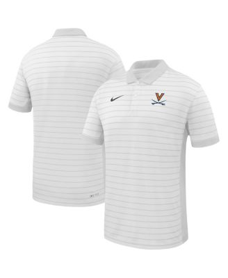 Nike - Men's White Virginia Cavaliers 2025 Early Season Coaches Sideline Victory Stripe Performance Polo Shirt