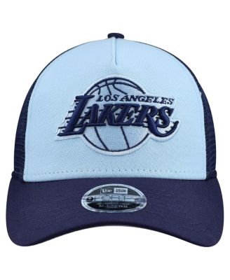 Big Boys and Girls Light Blue Los Angeles Lakers Color Pack 9FORTY A-Frame Trucker Adjustable Hat