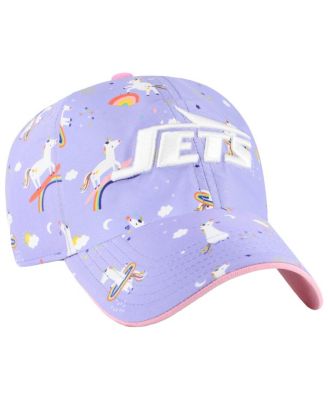 Girls Preschool Lavender New York Jets Unicorn Clean Up Adjustable Hat
