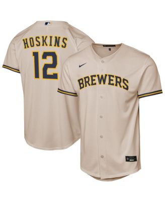 Nike - Big Boys and Girls Rhys Hoskins Cream Milwaukee Brewers Home Replica Player Jersey
