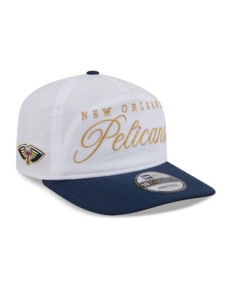Men's White/Navy New Orleans Pelicans 2025 NBA Draft On-Stage Nylon 19TWENTY Adjustable Hat