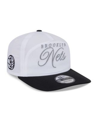 Men's White/Black Brooklyn Nets 2025 NBA Draft On-Stage Nylon 19TWENTY Adjustable Hat