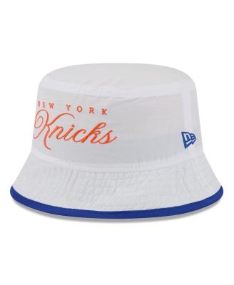 Men's White/Blue New York Knicks 2025 NBA Draft Nylon Bucket Hat