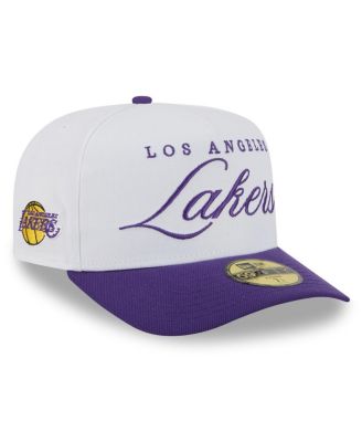 New Era - Men's White/Purple Los Angeles Lakers 2025 NBA Draft A-Frame 59FIFTY Fitted Hat