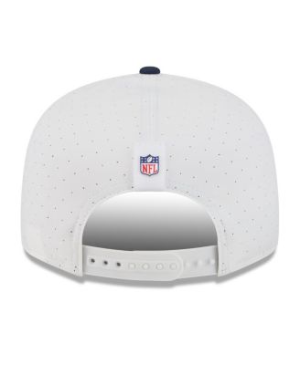 Men's White/Navy Tennessee Titans 2025 NFL Training Camp Split Panel 9FIFTY Snapback Hat