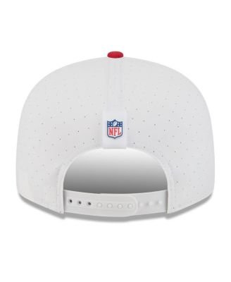 Men's White/Scarlet San Francisco 49ers 2025 NFL Training Camp Split Panel 9FIFTY Snapback Hat