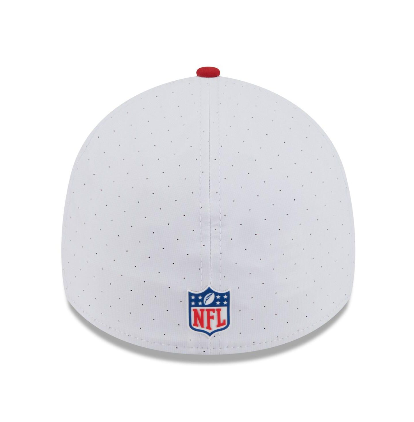 Мужская кепка New Era White/Scarlet San Francisco 49ers 2025 NFL Training Camp 39THIRTY Flex Hat — фото 4