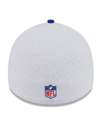 Men's White/Royal New York Giants 2025 NFL Training Camp 39THIRTY Flex Hat