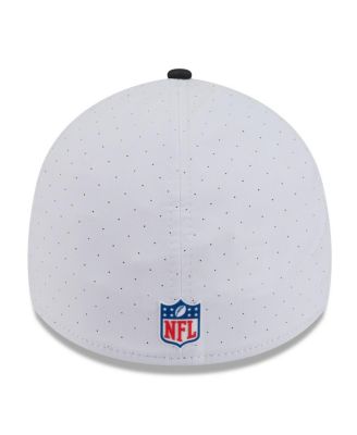 Men's White/Black Las Vegas Raiders 2025 NFL Training Camp 39THIRTY Flex Hat