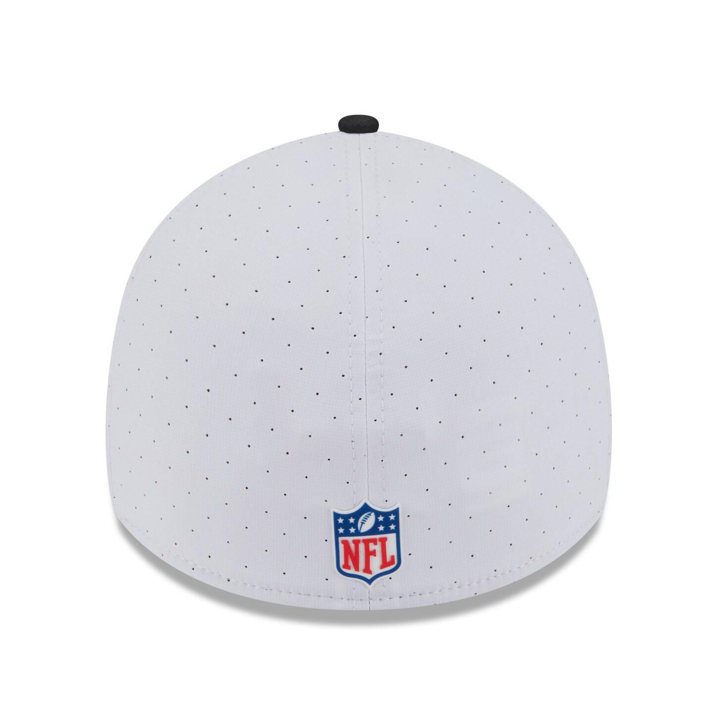 Мужская кепка New Era White/Black Cincinnati Bengals 2025 NFL Training Camp 39THIRTY Flex Hat — фото 4