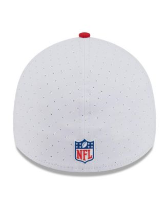 Men's White/Red Buffalo Bills 2025 NFL Training Camp Throwback Logo 39THIRTY Flex Hat