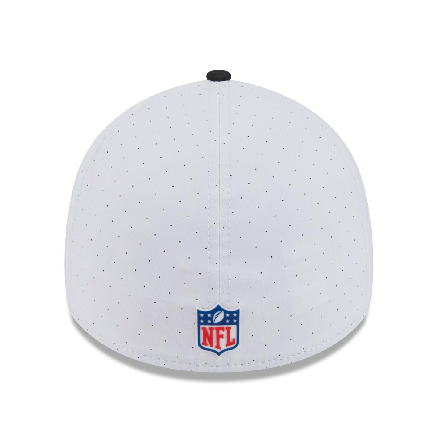 Мужская кепка New Era White/Black Baltimore Ravens 2025 NFL Training Camp 39THIRTY Flex Hat — фото 4