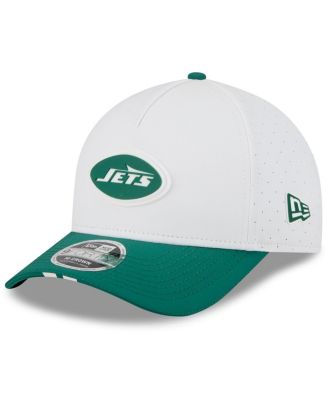New Era - Big Boys and Girls White/Green New York Jets 2025 NFL Training Camp A-Frame 9FORTY Adjustable Hat