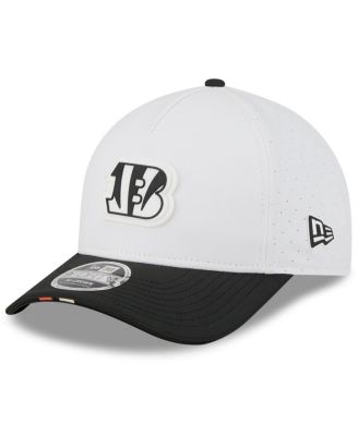 New Era - Big Boys and Girls White/Black Cincinnati Bengals 2025 NFL Training Camp A-Frame 9FORTY Adjustable Hat