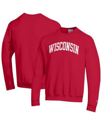 Champion - Men's Red Wisconsin Badgers Basic Arch Fleece Pullover Sweatshirt