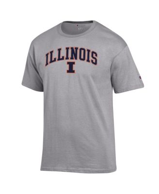 Men's&nbsp;Heather Gray Illinois Fighting Illini Arch Over Logo T-Shirt