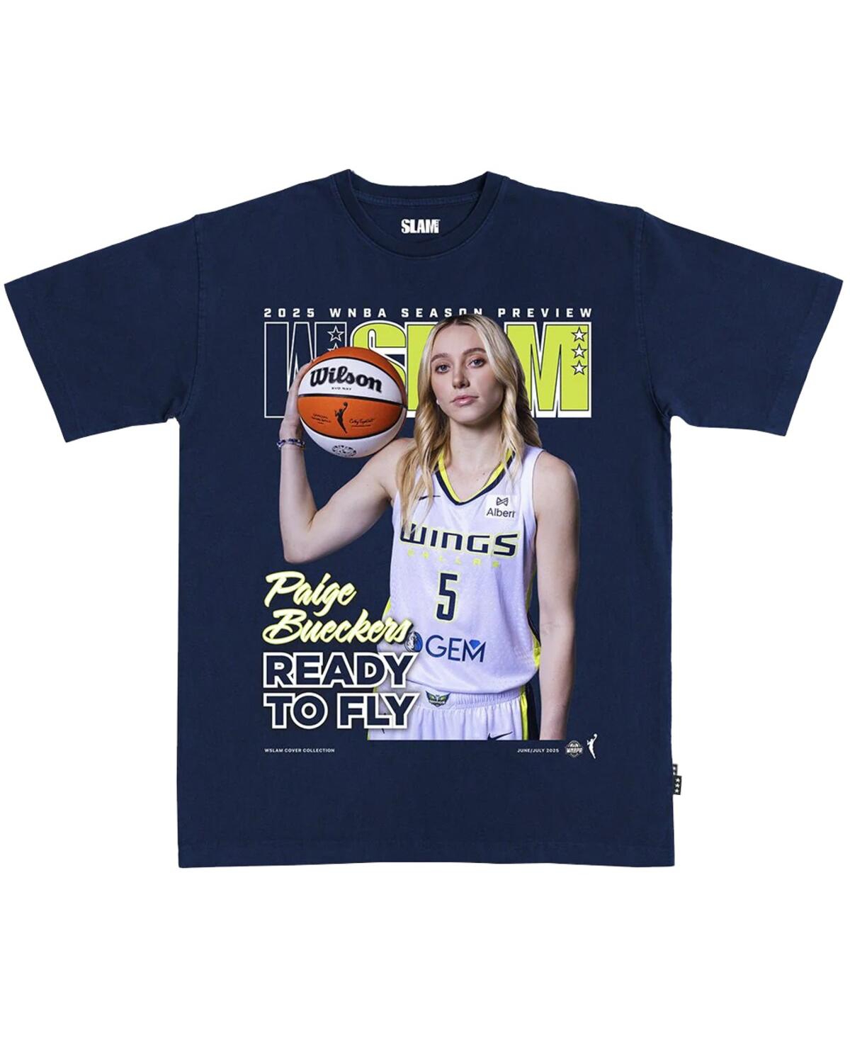 Men's and Women's Paige Bueckers Navy Dallas Wings Cover T-Shirt - Navy