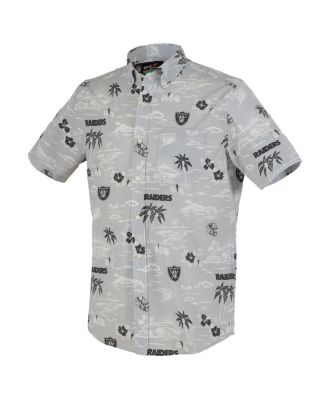 Men's Silver Las Vegas Raiders Kekai Performance Button-Down Shirt