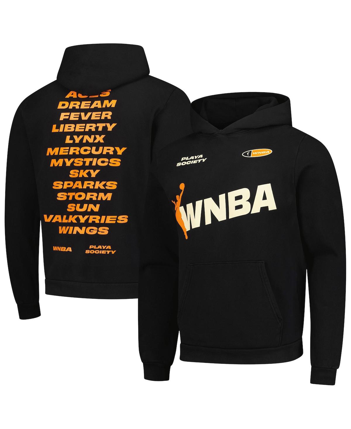 Men's and Women's Black Wnba Team Pullover Hoodie - Black