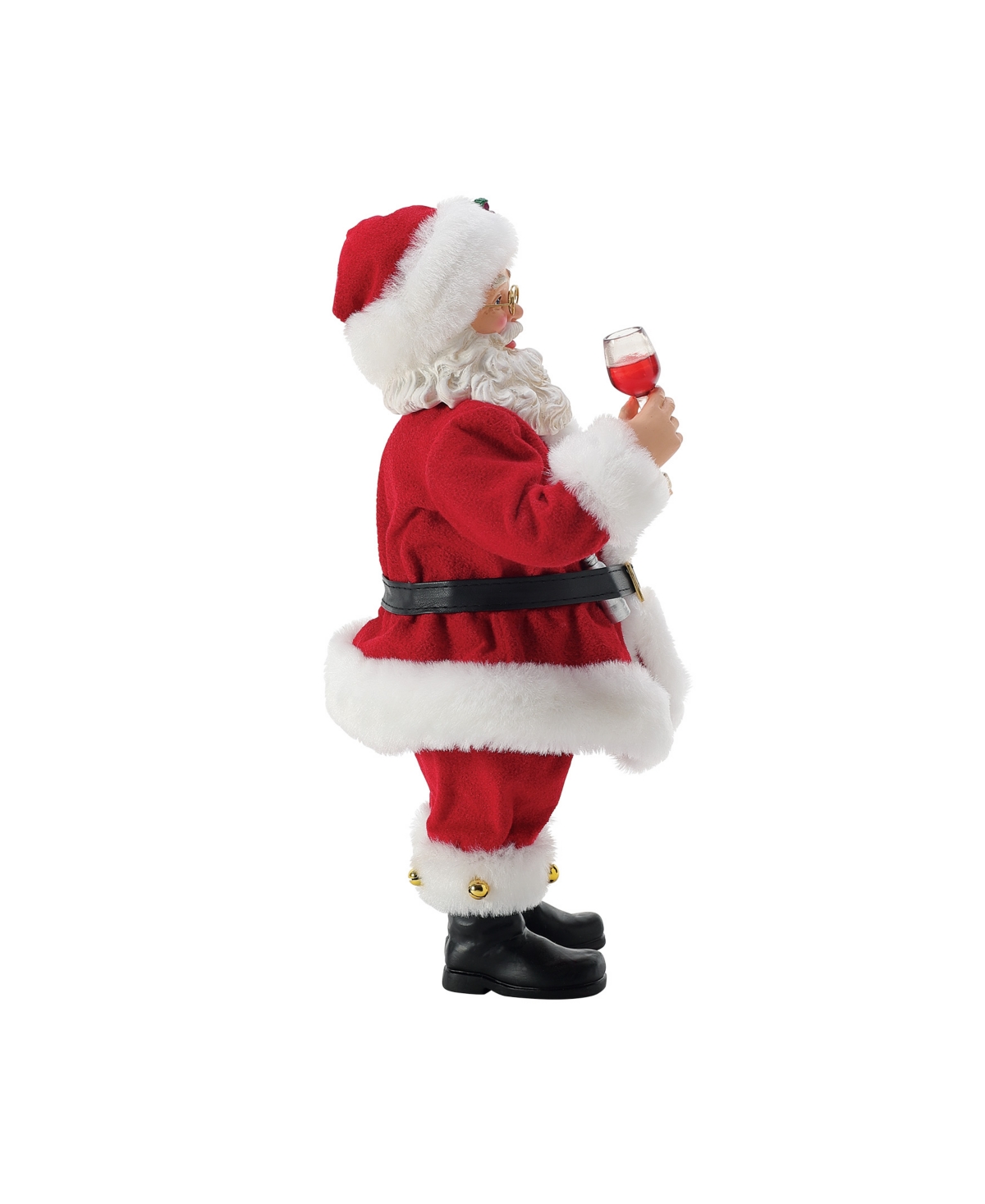 Department Five Possible Dream Santa Wine Time Figurine In Red