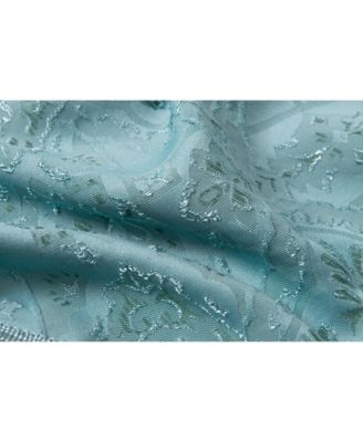 Georgina Ultra Luxurious Raised Jacquard And Fringed Trimmed Austrian Window Valance - 52 in. W x 28 in. L, Purple