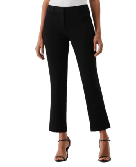 Petite Straight Leg Ankle Pants - Black
