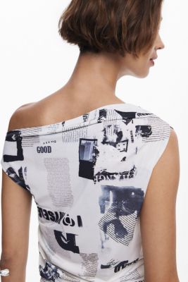 Women's Draped newspaper T-shirt