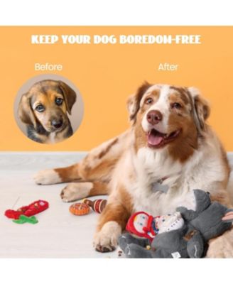 6 in 1 Little Red Riding Hood Plush Dog Toys, Fairy tale Puzzle Dog Toy