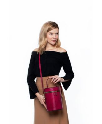 NOLA Bucket Leather Bag in Tan