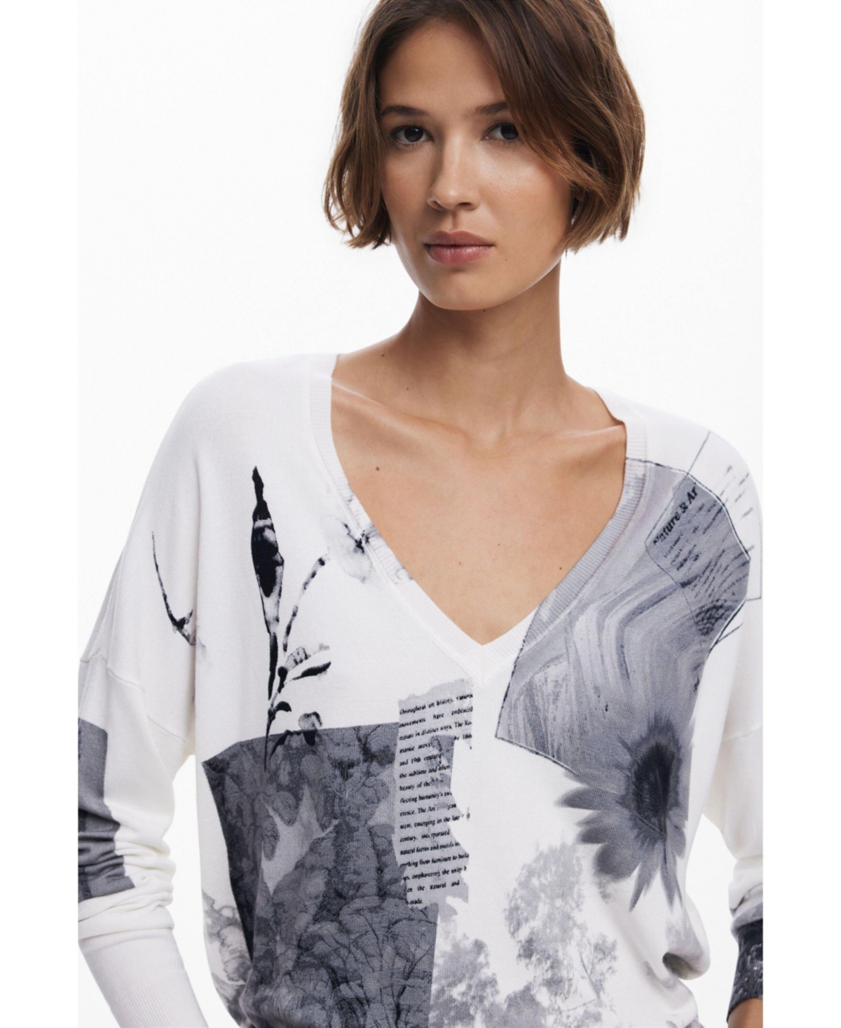 Desigual Mixed Print Sweatshirt In Multi