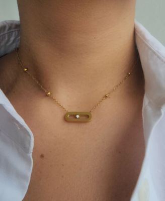 Tarnish Resistant Bar Necklace