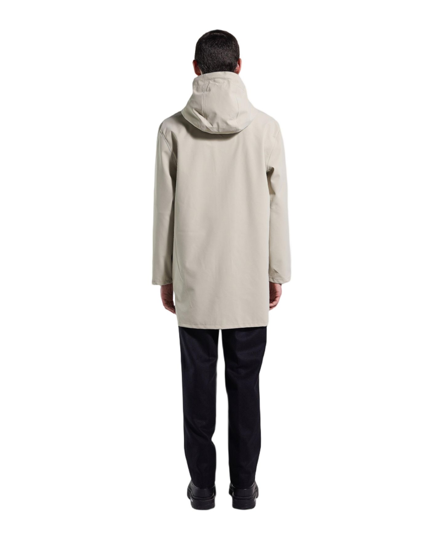 Мужские куртки Stutterheim Stockholm Lightweight Zip Matte Raincoat, цвет: Pelican — фото 3
