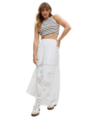 Women's Georgina Lace Paneled Maxi Skirt