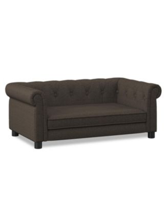 Elegant Elevated Dog Sofa Bed - Dark Brown