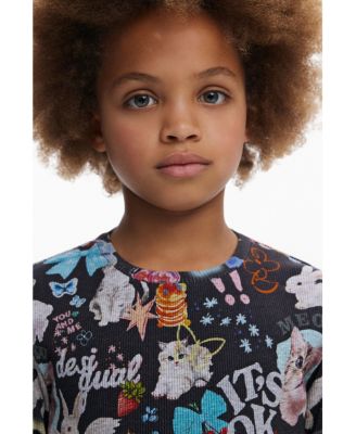 Girls Girls's Long-sleeve cat T-shirt