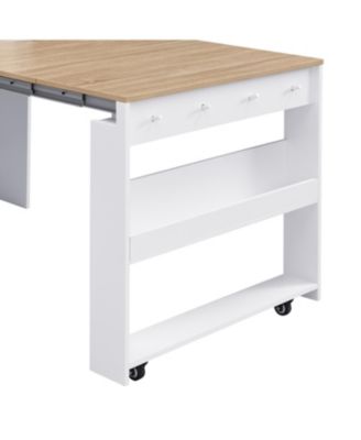 Compact Foldable Table Buffet Hutch Storage Cabinet