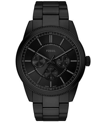 Men's Pearson Multifunction Black Stainless-Steel Watch, 42mm