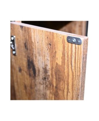 Rustic Brown Cat Litter Box Enclosure