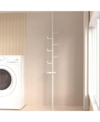 Adjustable Laundry Drying Rack - Tension Rod White