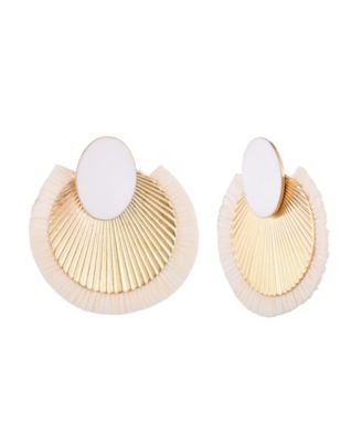 Gold Statement Mixed Material Darla Earrings