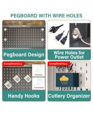 73" Kitchen Pantry Cabinet Flip Door Adjustable Shelves (Grey)